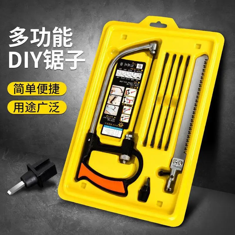 12Pc Magic Handsaw Small Mini Woodworking Latte Art Saw Seven-In-One Carpenter'S Wood SA Hacksaw Blade Tile Saw Tool